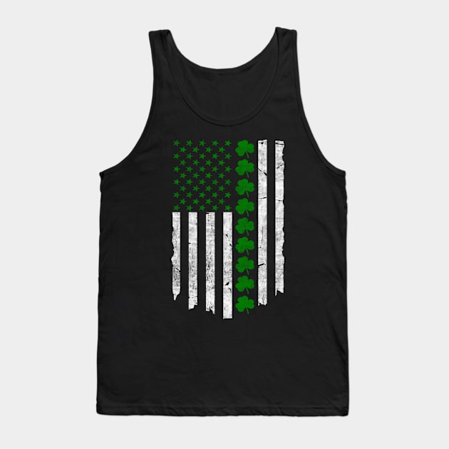 St. Patrick's Day IRISH AMERICAN FLAG Tank Top by SilverTee